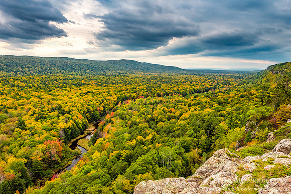 Carp River with fall colors 2