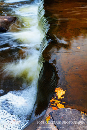 Presque Isle river, falls close-up