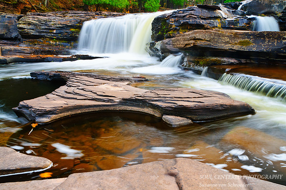 Presque Isle river, falls 1