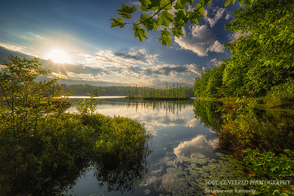 Evening clouds at Audie Lake, July '25