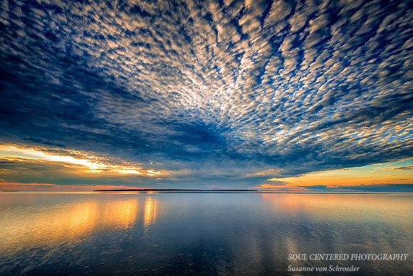 Sunset clouds over Sand Island