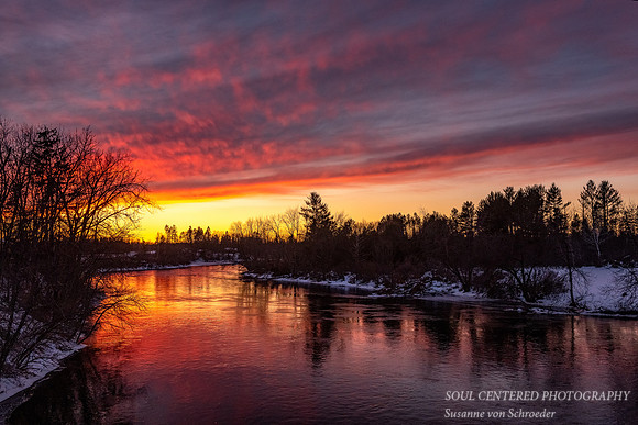 Sunset, sky on fire