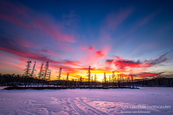 Sunset colors, Audie Lake 1