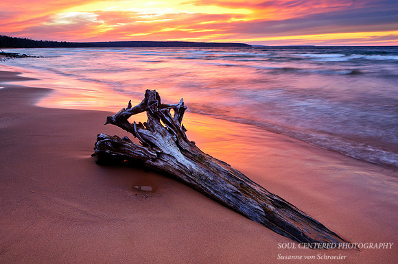 Sunset colors at Meyer's Beach 1