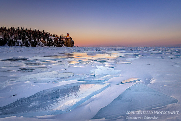 Blue Hour, reflections on ice 2