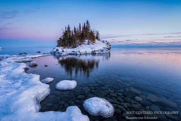 Blue Hour, winter island