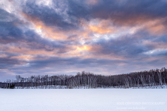 Soft sunset clouds