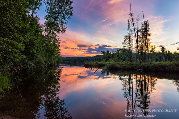 Sunset colors at Audie Lake's boat landing