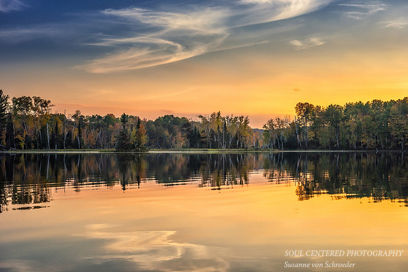 Sunset colors at Audie Lake 2