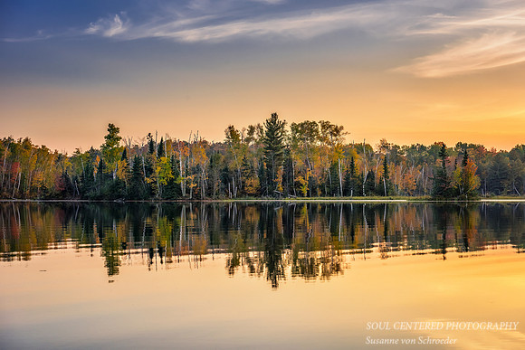 Sunset colors at Audie Lake 1