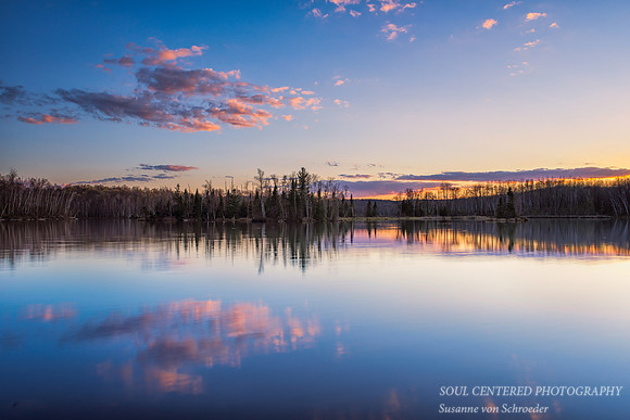 Sunset colors at Audie Lake