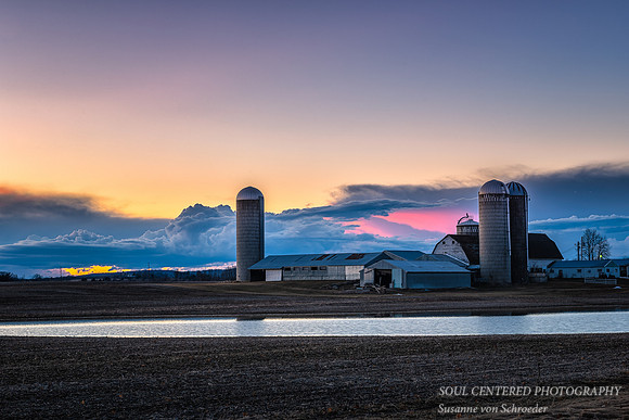 Dramatic sky after sunset