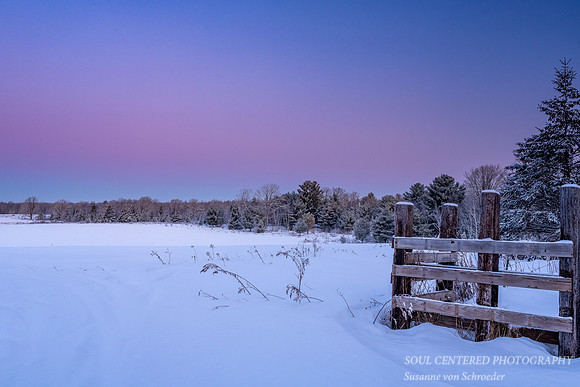 Blues & Pinks, dawn in rural Wisconsin