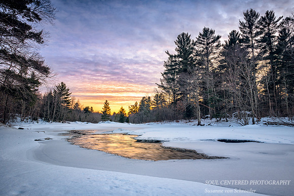 Sunset colors at the Flambeau river