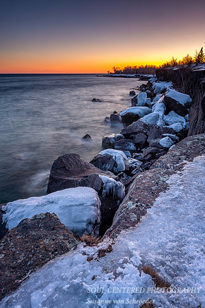 Blue Hour at Gooseberry Falls State park, Febr. '20 2