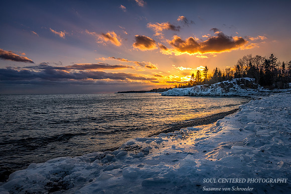 Sunset at Hollow Rock resort