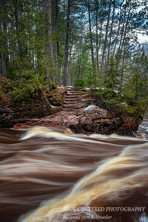 Amnicon River w. steps, April '20