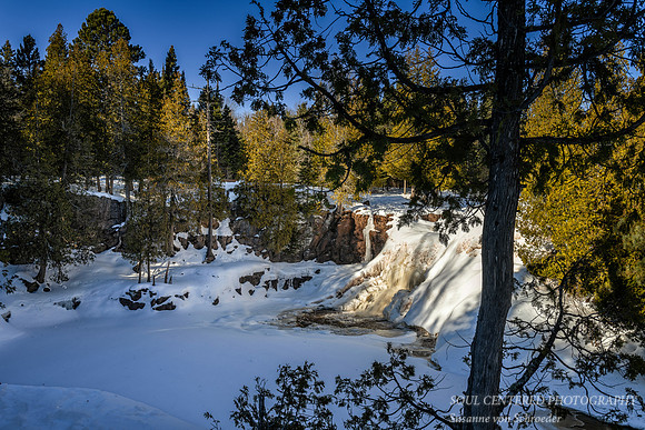Gooseberry Upper falls in winter