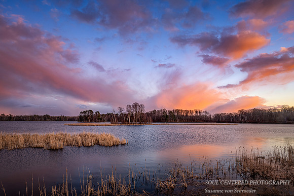 Sunset clouds on a windy April evening