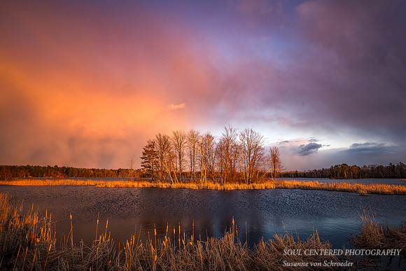 Sunset colors on a windy April evening