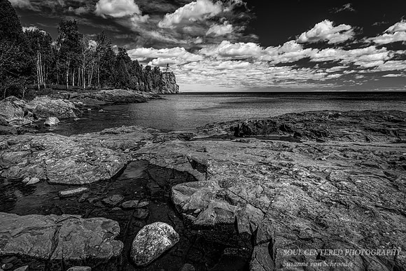 At Split Rock Lighthouse, June 2020, B&W