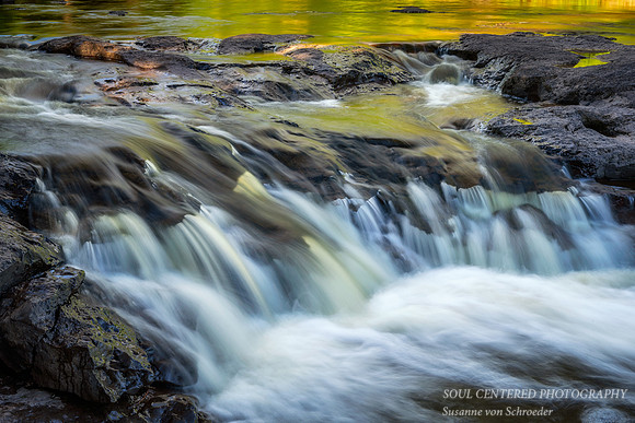 Gooseberry River with little falls, June 2020