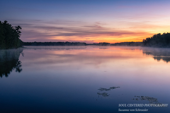 Colors of dawn with fog, at the Chippewa Flowage 2