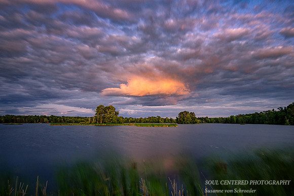 Dramatic sunset on a windy summer evening 5