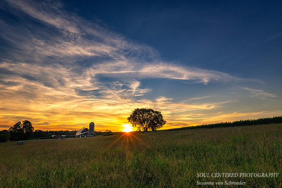 Late July sunset in the Blue Hills