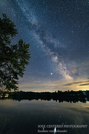 Milky Way and Jupiter, Chippewa River, WI