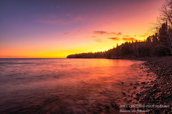 Intense sunset colors