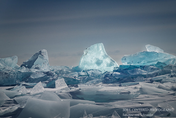Shades of blue ice