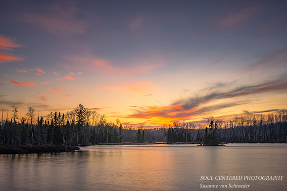 Soft sunset colors, Audie Lake