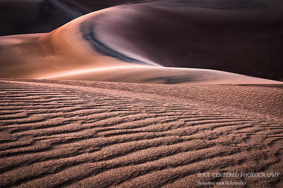 Sand Dunes abstract, night