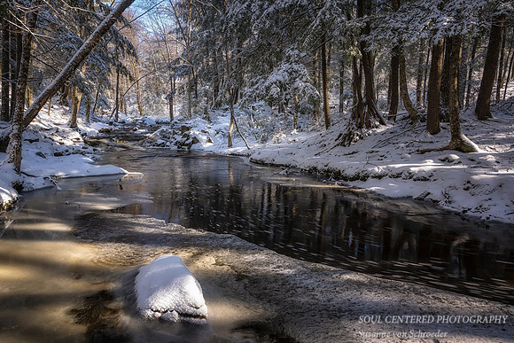 Snowy creek in early spring, '25 2