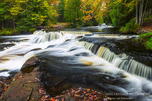 Bond Falls, Upper cascades, fall 2