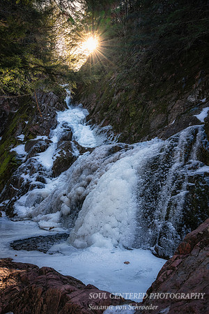 Morgan Falls with sun rays, Febr. '24