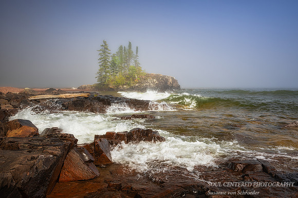 Tombolo and waves, June '24 1