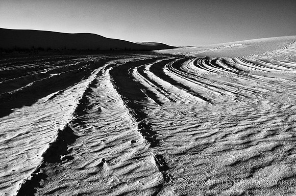Dunes w. pattern, bw