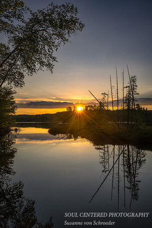 Sunset at Audie Lake, mid August '22