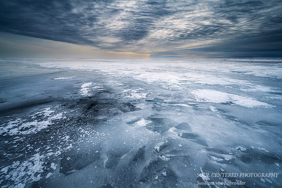 Moody Lake Superior winter scene