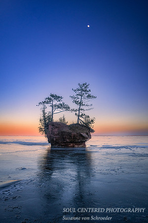Little Sea Stack at dusk, near Washburn, WI 3