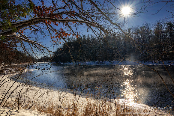 Red Cedar river with geese