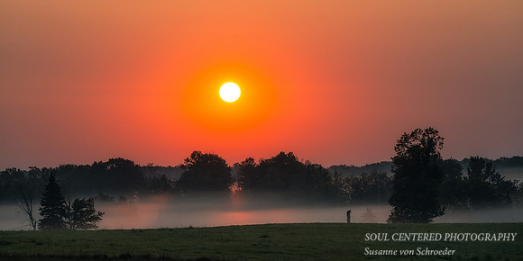 Orange sunrise, Blue Hills, Sept. '24, panorama 1