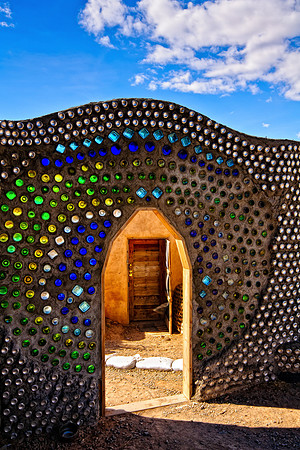 Door at Earthship house