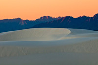 Dunes w. San Andres Mts., sunrise