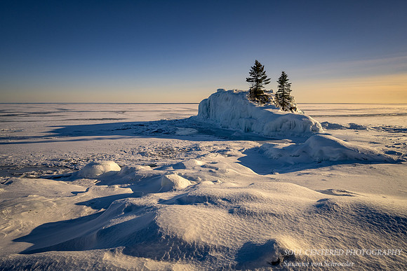 Hollow Rock in evening light 2, March '22
