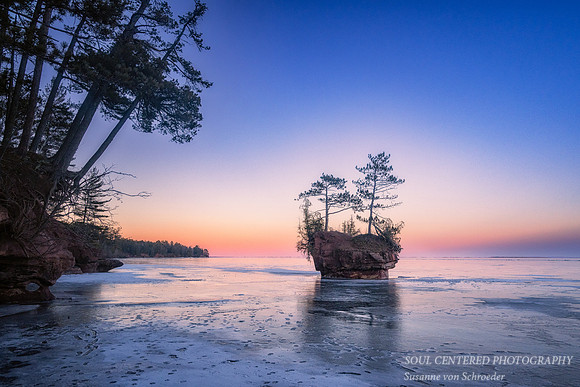Little Sea Stack at dusk, near Washburn, WI 1