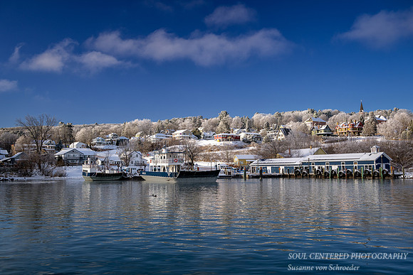 Bayfield, WI with snow, Dec. '24