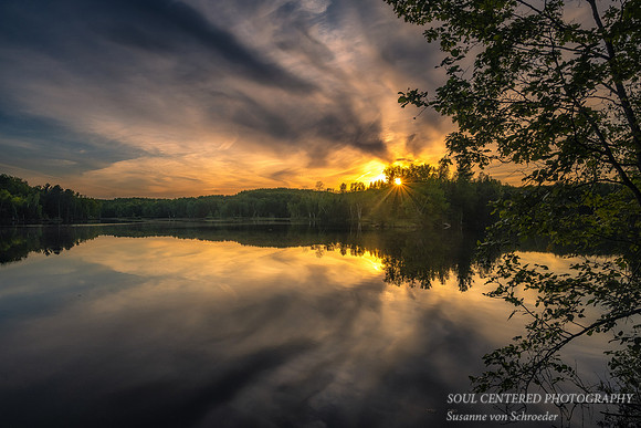 June sunset, Audie Lake